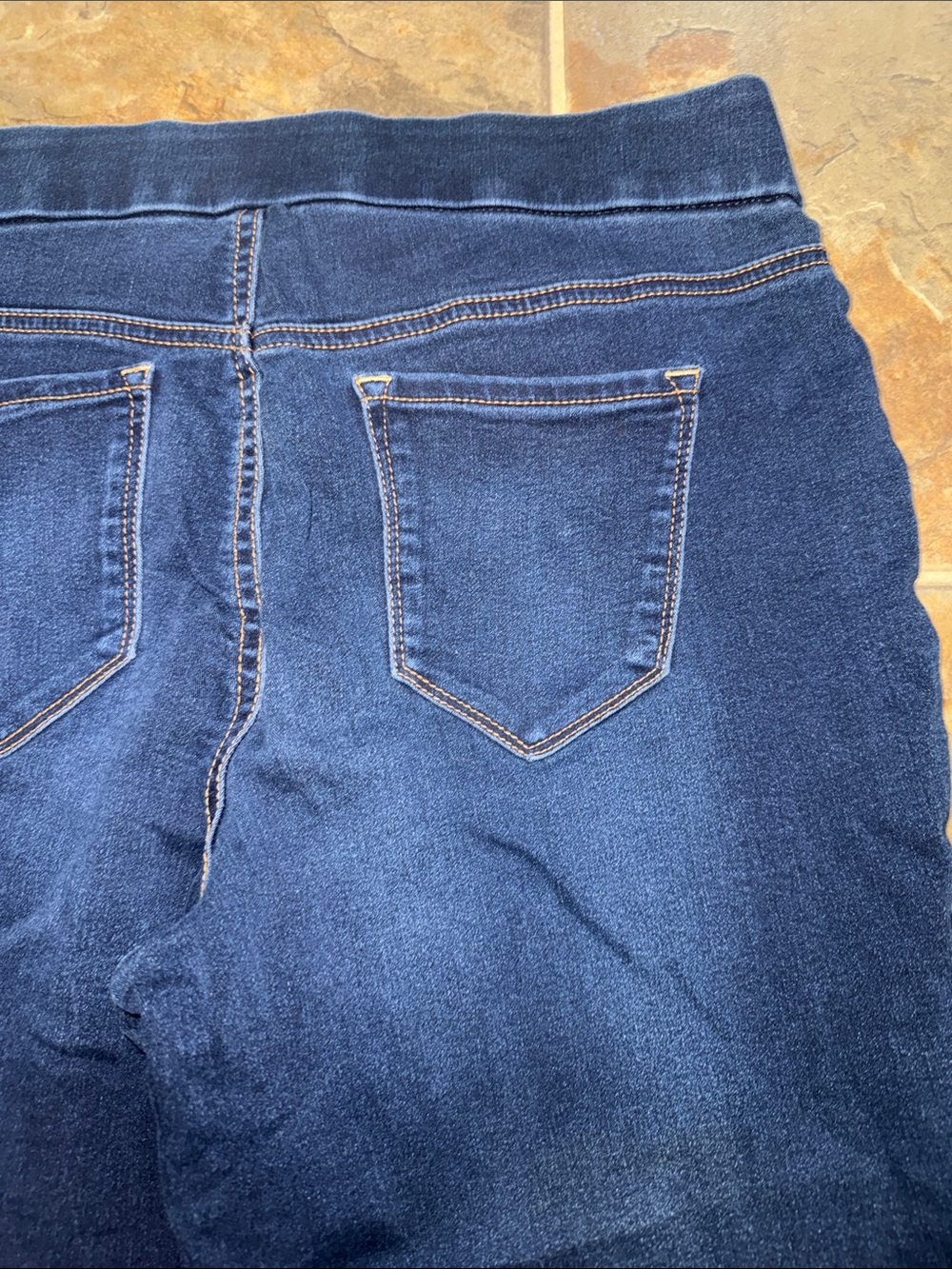 Nine West Dark Blue Stretch Heidi Pull On Skinny Cropped Jeans - Picture 6 of 9